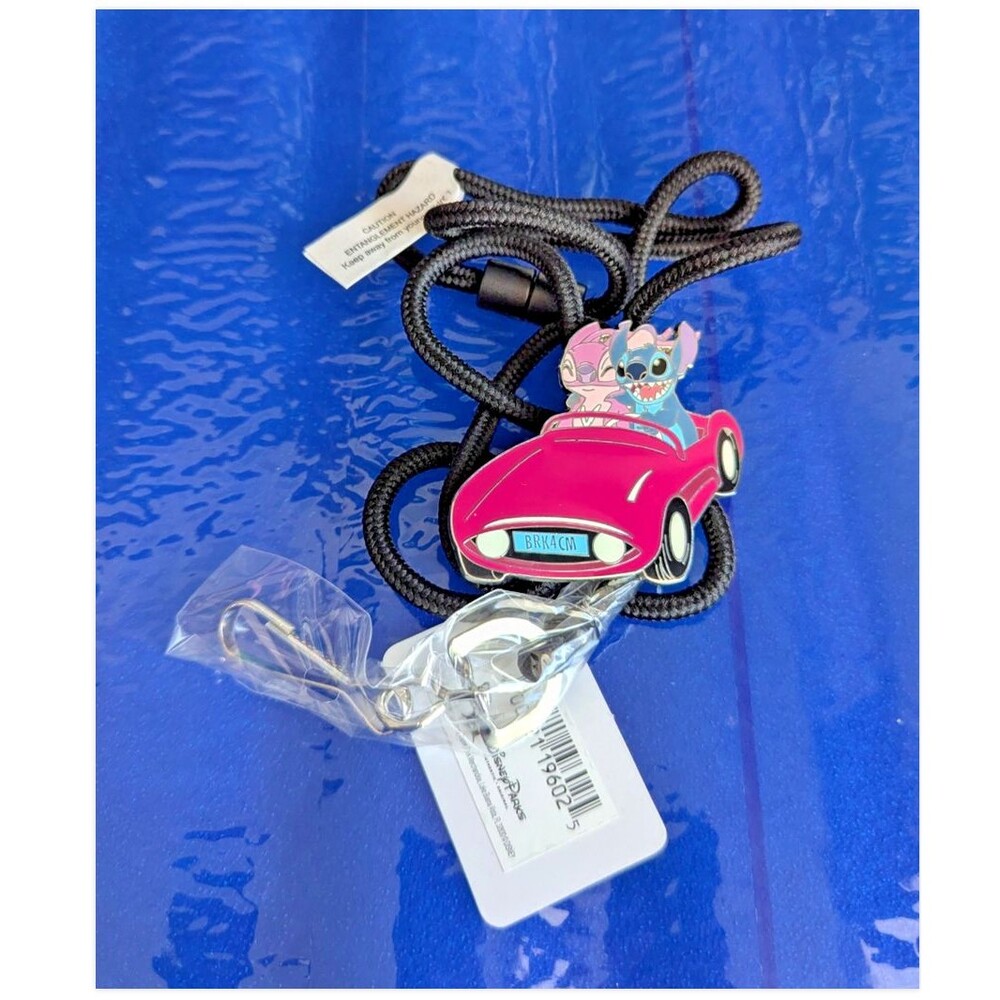 Stitch And Angel Valentine Day Bolo Lanyard Disney